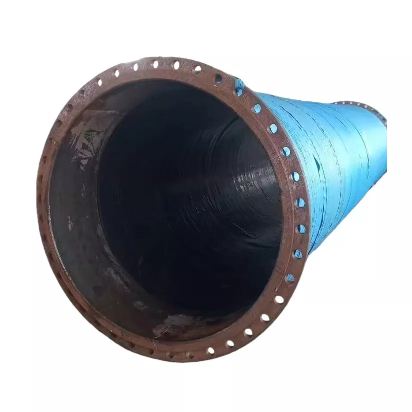 Ống cao su có mặt bích có đường kính lớn được gia cố bằng dây